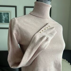 ZARA KNIT LIGHTWEIGHT TOP IN LIGHT PINK
